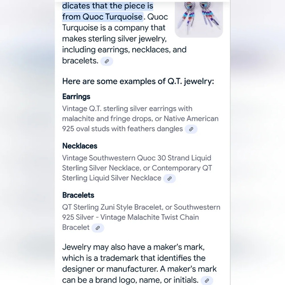 Intricate Vintage Native American Navajo Turquoise QT Sterling Silver Earring - Picture 6 of 6